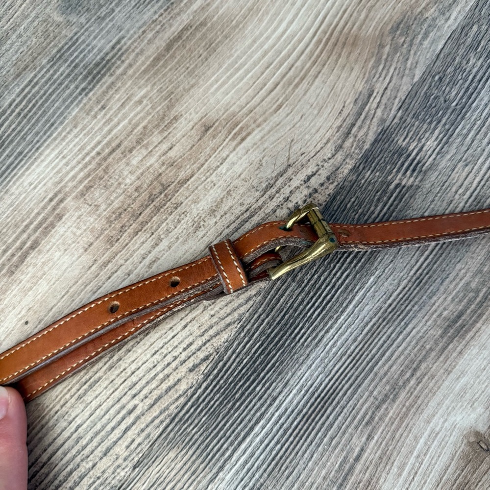 Vintage Dooney & Bourke All Weather Leather Crossbody Saddle Bag - Picture 9 of 9